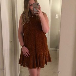 Maeve mustard velour lace dress 💞